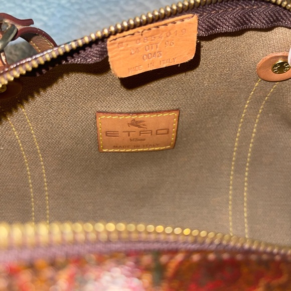 Leather-Trimmed Paisley Handle Bag - Picture 4 of 9